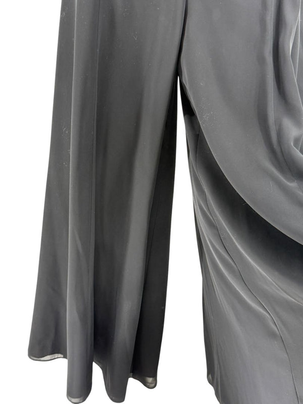 Joseph Ribkoff Black Virgin Wool Angora Wide-Leg Pants – Size 12
