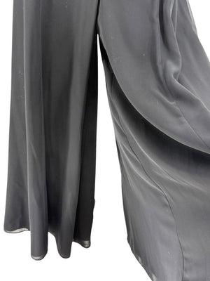 Joseph Ribkoff Black Virgin Wool Angora Wide-Leg Pants – Size 12