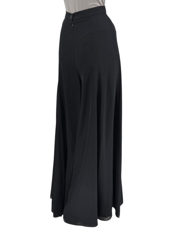 Joseph Ribkoff Black Virgin Wool Angora Wide-Leg Pants – Size 12