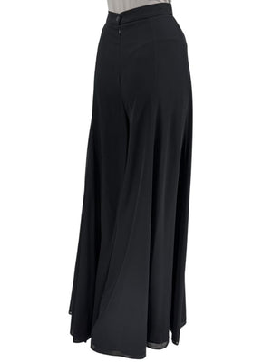 Joseph Ribkoff Black Virgin Wool Angora Wide-Leg Pants – Size 12