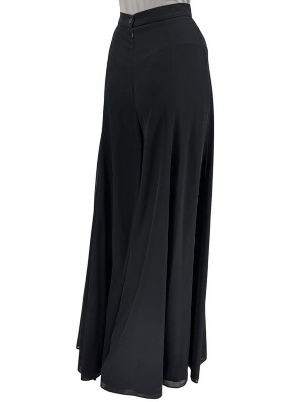 Joseph Ribkoff Black Virgin Wool Angora Wide-Leg Pants – Size 12