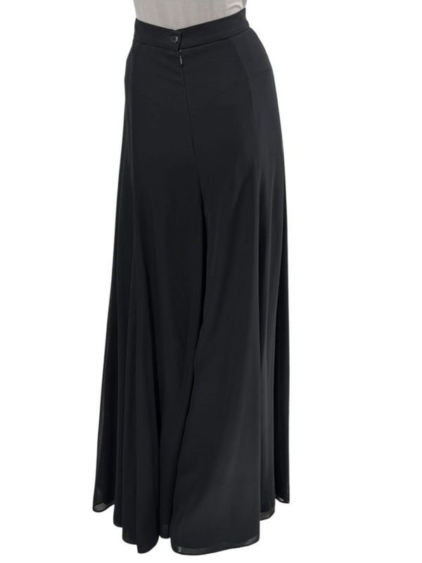 Joseph Ribkoff Black Virgin Wool Angora Wide-Leg Pants – Size 12