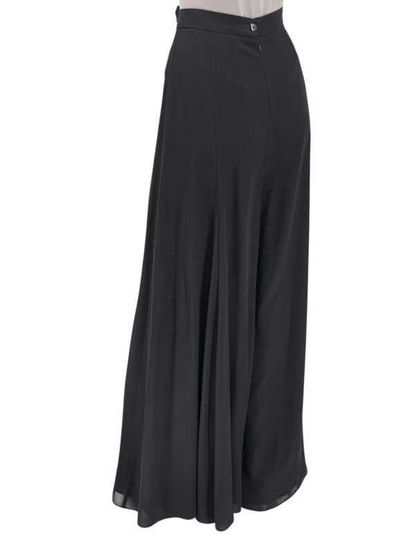 Joseph Ribkoff Black Virgin Wool Angora Wide-Leg Pants – Size 12