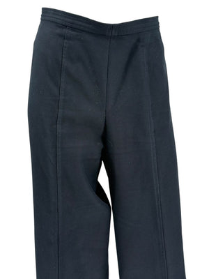 Escada Black Virgin Wool Wide-Leg Trousers – Size 42