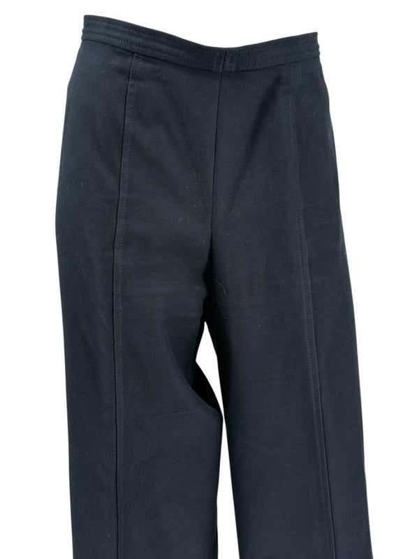 Escada Black Virgin Wool Wide-Leg Trousers – Size 42