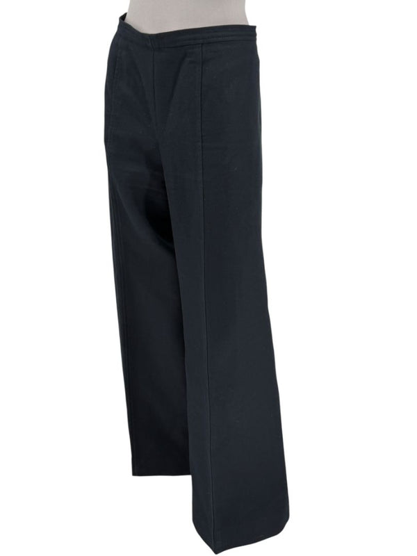 Escada Black Virgin Wool Wide-Leg Trousers – Size 42