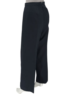Escada Black Virgin Wool Wide-Leg Trousers – Size 42