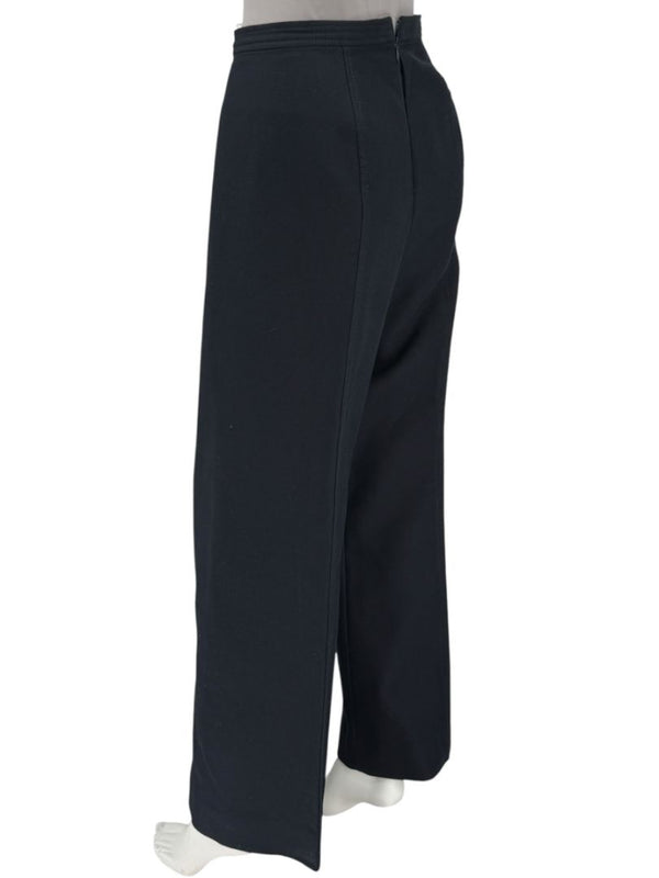 Escada Black Virgin Wool Wide-Leg Trousers – Size 42