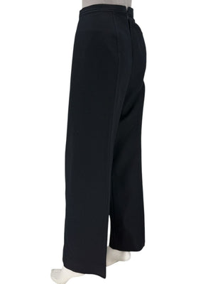 Escada Black Virgin Wool Wide-Leg Trousers – Size 42