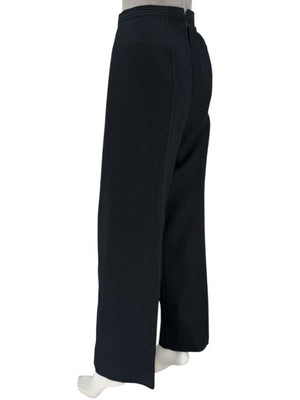 Escada Black Virgin Wool Wide-Leg Trousers – Size 42