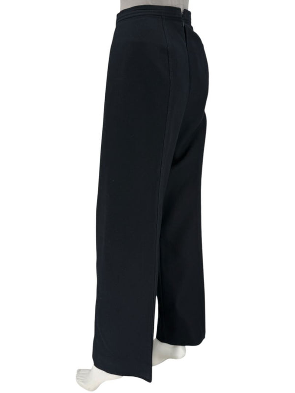 Escada Black Virgin Wool Wide-Leg Trousers – Size 42