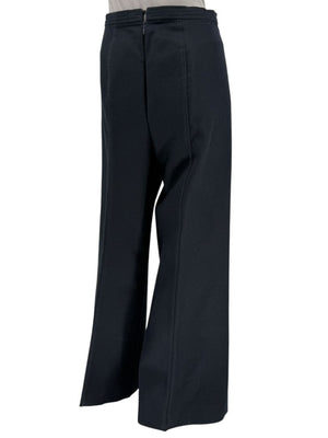 Escada Black Virgin Wool Wide-Leg Trousers – Size 42