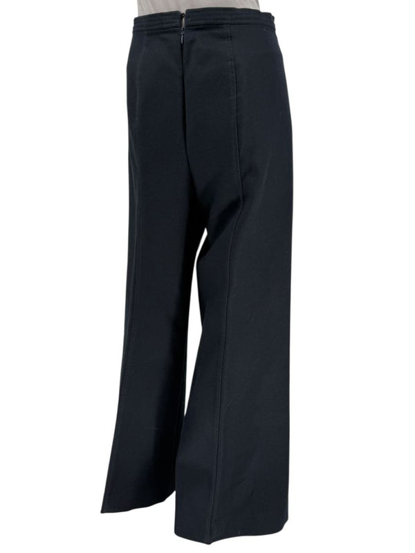 Escada Black Virgin Wool Wide-Leg Trousers – Size 42