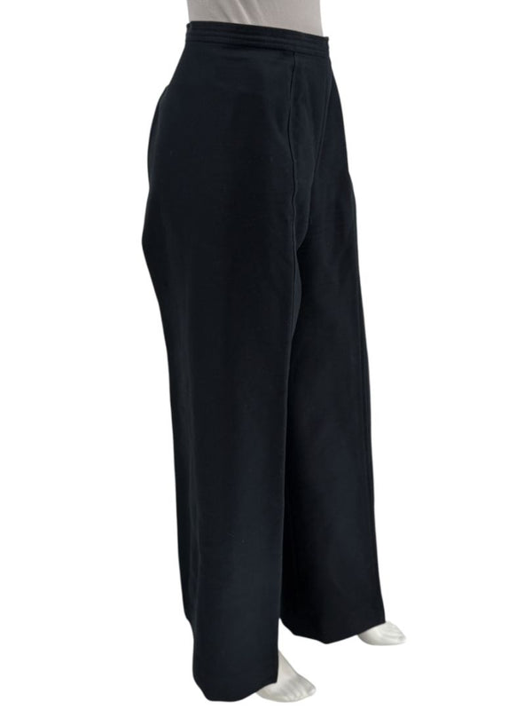 Dolce & Gabbana Black Wide-Leg Cuffed Trousers – IT 46