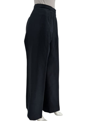 Dolce & Gabbana Black Wide-Leg Cuffed Trousers – IT 46