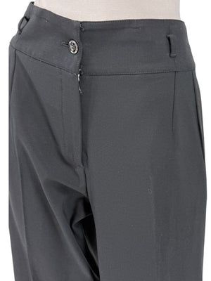 Dolce & Gabbana Black Wide-Leg Cuffed Trousers – IT 46