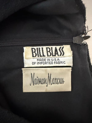 Bill Blass Black Long Sleeve Sheath Dress Size 16 Neiman Marcus