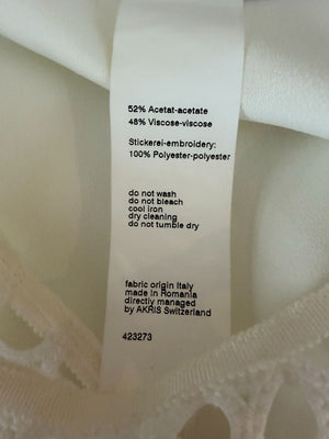 Akris Punto Ivory Openwork Knit 2-Piece Sweater Set – Cardigan Size 16 | Shell Size 14