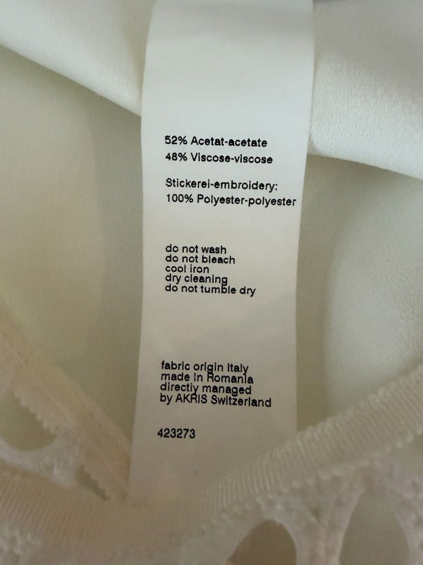 Akris Punto Ivory Openwork Knit 2-Piece Sweater Set – Cardigan Size 16 | Shell Size 14
