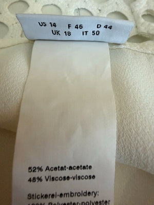 Akris Punto Ivory Openwork Knit 2-Piece Sweater Set – Cardigan Size 16 | Shell Size 14