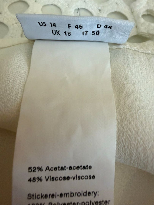 Akris Punto Ivory Openwork Knit 2-Piece Sweater Set – Cardigan Size 16 | Shell Size 14