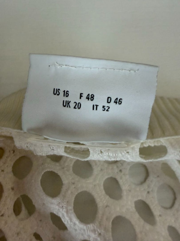 Akris Punto Ivory Openwork Knit 2-Piece Sweater Set – Cardigan Size 16 | Shell Size 14