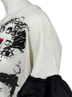 Lanvin Alber Elbaz Doodle Print Tee – Size 38