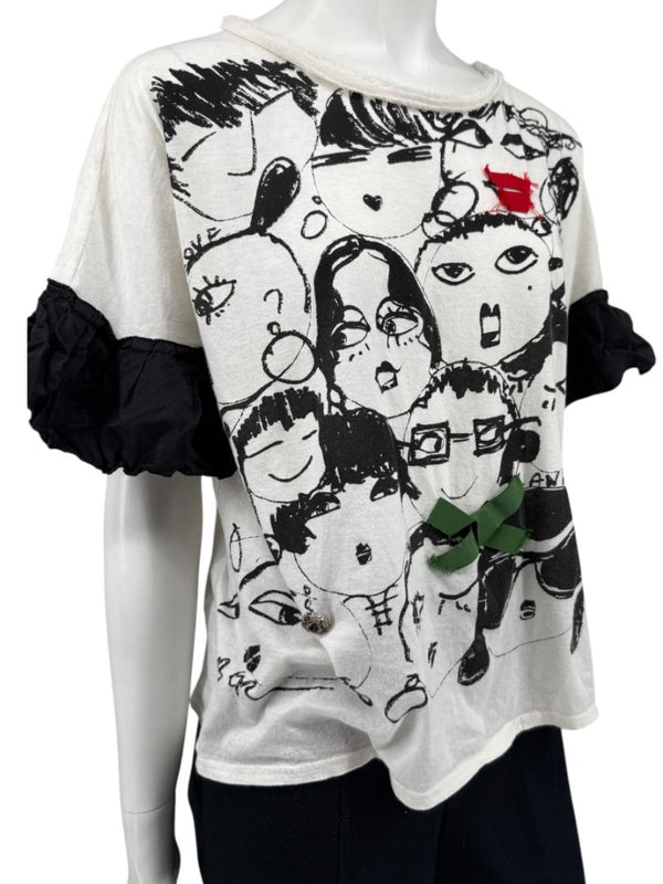 Lanvin Alber Elbaz Doodle Print Tee – Size 38