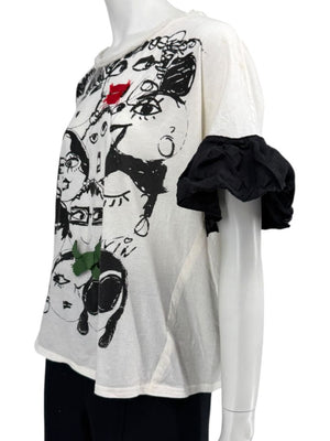 Lanvin Alber Elbaz Doodle Print Tee – Size 38