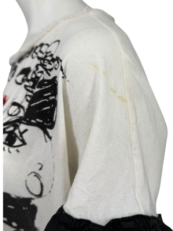 Lanvin Alber Elbaz Doodle Print Tee – Size 38
