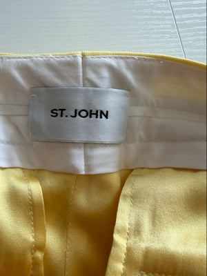 St. John Collection Yellow Tweed Jacket &amp; Cropped Pant Suit – Size 18