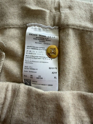 Escada 100% Cashmere Two-Piece Lounge Set – Jacket XL / Pants L – Made in Romania