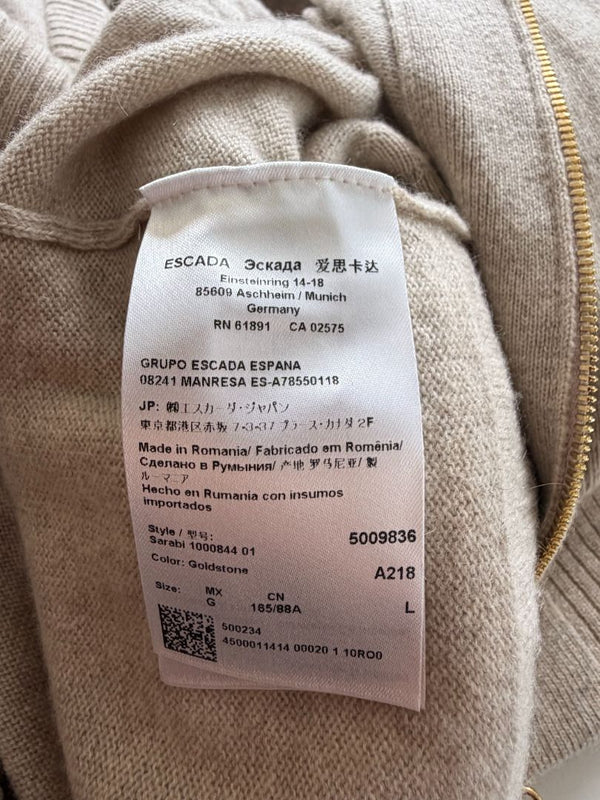 Escada 100% Cashmere Two-Piece Lounge Set – Jacket XL / Pants L – Made in Romania