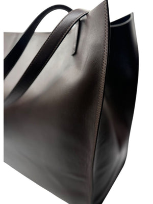 Giuseppe Zanotti Men's Oversized Leather Travel Tote Bag – Dark Brown | Made in Italy