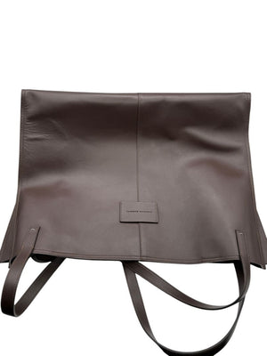 Giuseppe Zanotti Men's Oversized Leather Travel Tote Bag – Dark Brown | Made in Italy