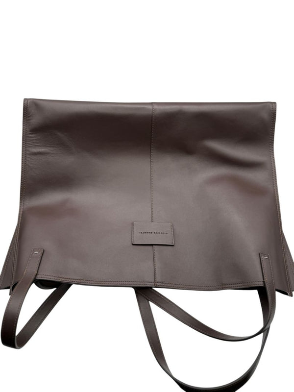 Giuseppe Zanotti Men's Oversized Leather Travel Tote Bag – Dark Brown | Made in Italy