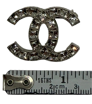 Chanel Crystal CC Brooch