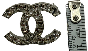 Chanel Crystal CC Brooch