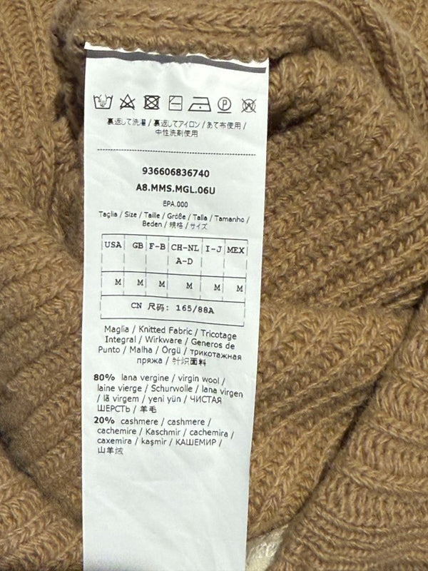 S’Max Mara Camel Ribbed Wool-Cashmere Sweater – Size M