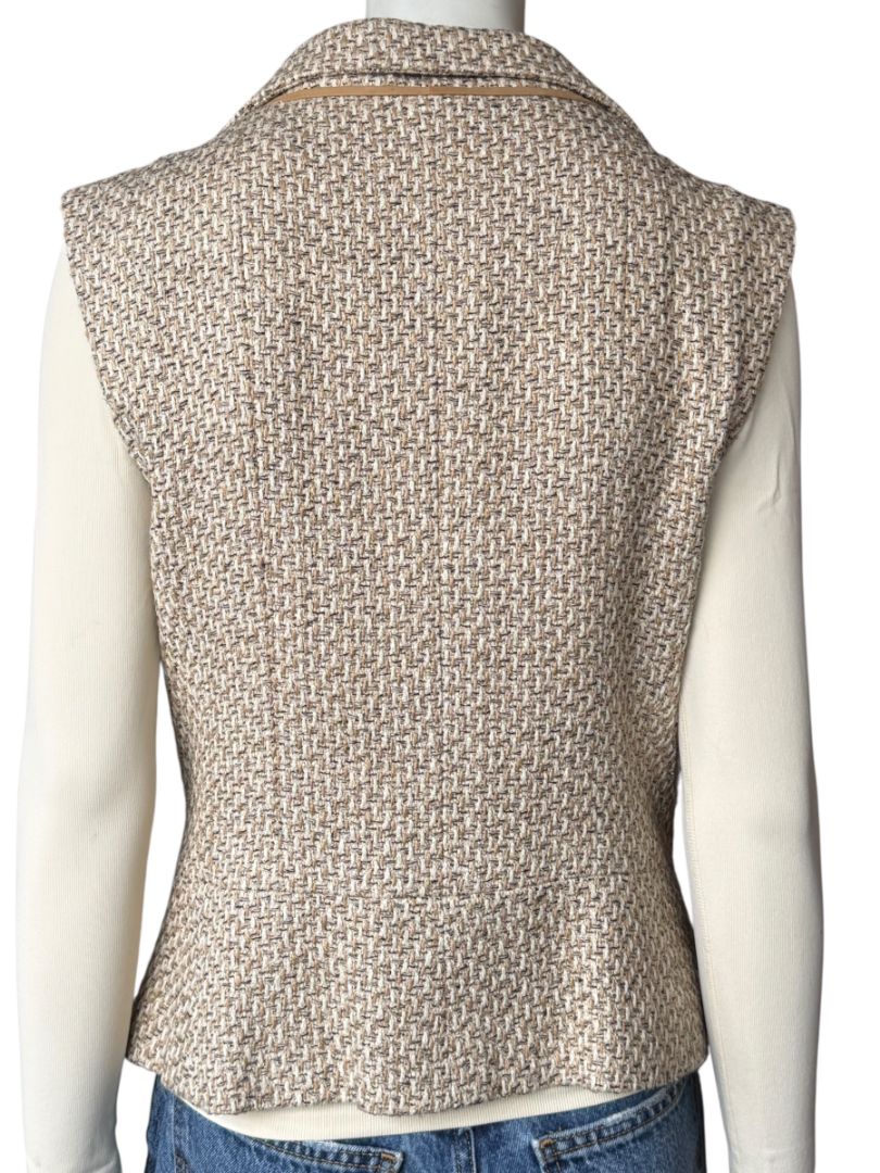 Chanel Spring 2001 Double-Breasted Tweed Vest – Size 42