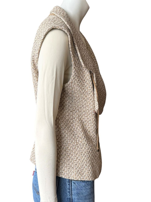Chanel Spring 2001 Double-Breasted Tweed Vest – Size 42