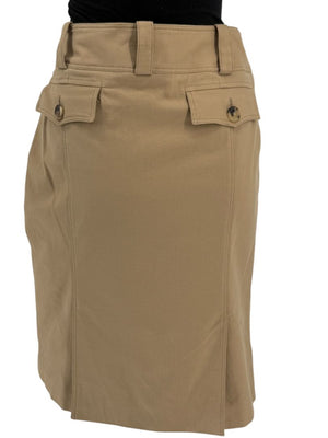 Burberry London Camel Stretch Cotton Pencil Skirt – NWT | Made in Italy | US 8 / UK 10