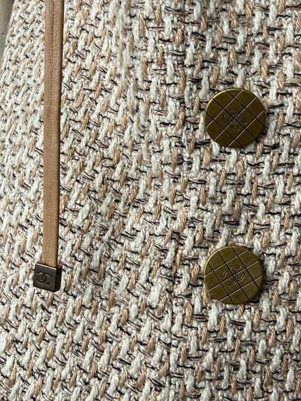 Chanel Spring 2001 Double-Breasted Tweed Vest – Size 42