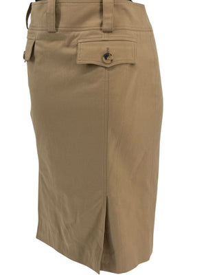 Burberry London Camel Stretch Cotton Pencil Skirt – NWT | Made in Italy | US 8 / UK 10