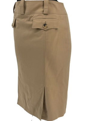 Burberry London Camel Stretch Cotton Pencil Skirt – NWT | Made in Italy | US 8 / UK 10