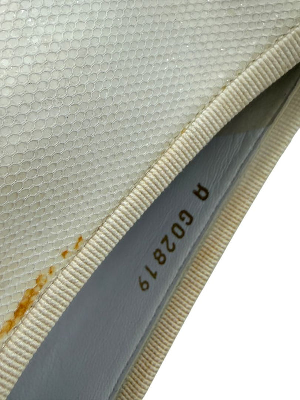 Chanel Ivory Canvas Ballet Flats with Black Cap Toe – Size 39