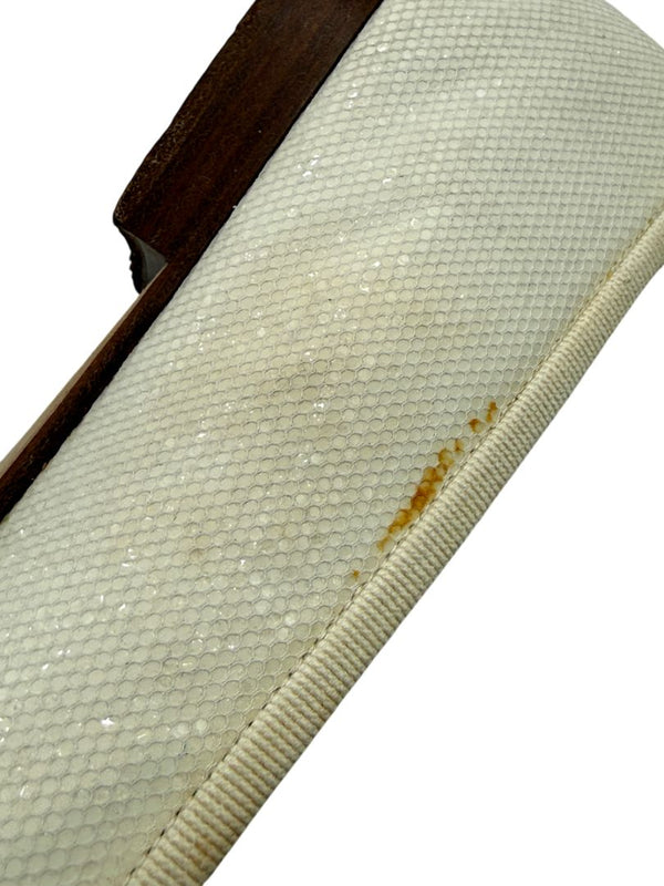 Chanel Ivory Canvas Ballet Flats with Black Cap Toe – Size 39