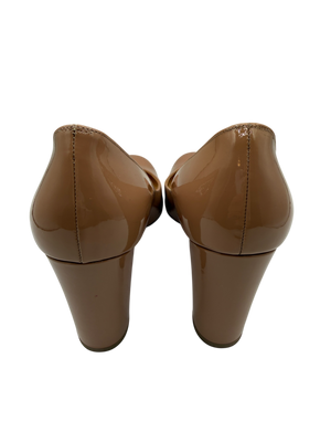 Christian Louboutin Patent Gena 85 Pumps Nude 39.5