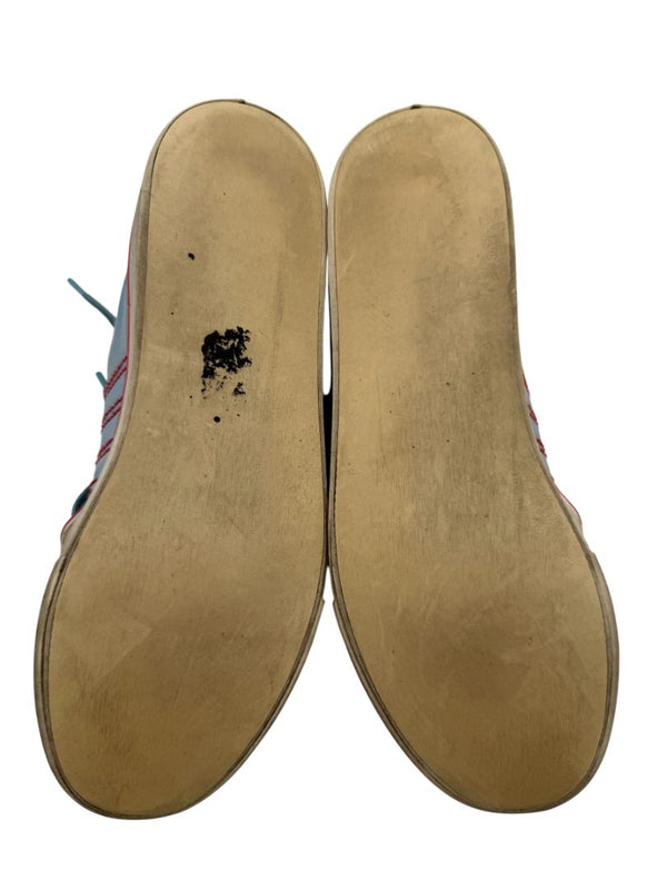 Chanel Blue & Coral Canvas Lace-Up Sneakers – Size 40