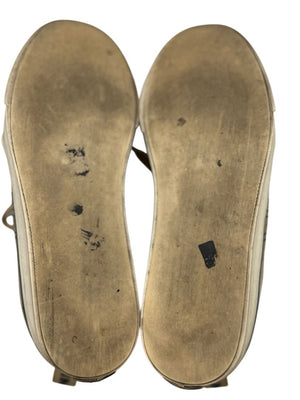 Chanel Tan & Black Suede Logo Lace-Up Sneakers – Size 40